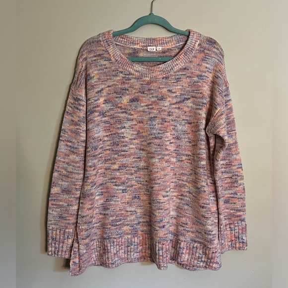 Gap Sweater Crew Neck Tunic Women XL Pink Fall Cozy - Picture 1 of 6